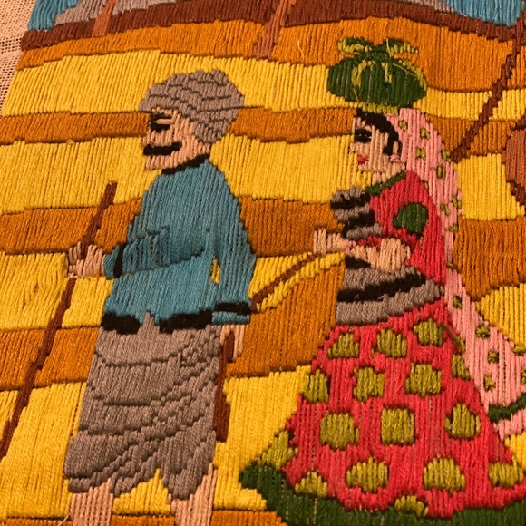 Hand embroidered painting - Picture 3 of 4